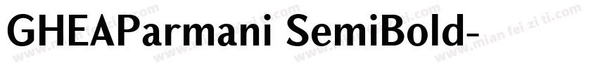 GHEAParmani SemiBold字体转换